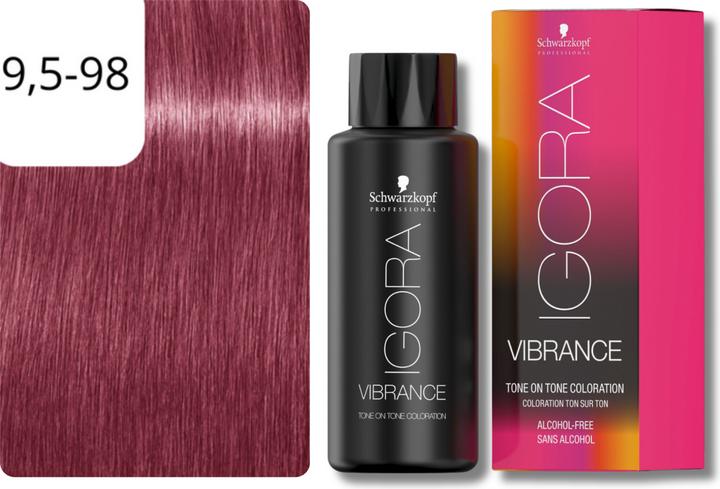 Image du produit Schwarzkopf Professional Coloration pour cheveux IGORA Vibrance NOUVEAU (9.5-98 Toner rouge pourpre)