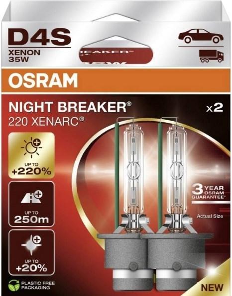 Produktbild Osram Bulb (Set of 2pcs) D4S 42V 35W P32D-5 XENARC NIGHT BREAKER 220 white 4500K (D4S)