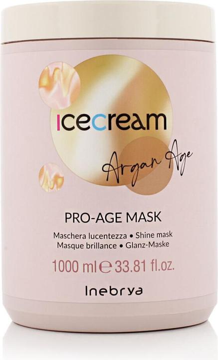 Produktbild Inebrya Ice Cream Argan Pro Age maska nabłyszczająca z olejkiem arganowym 1000ml (1000 ml)
