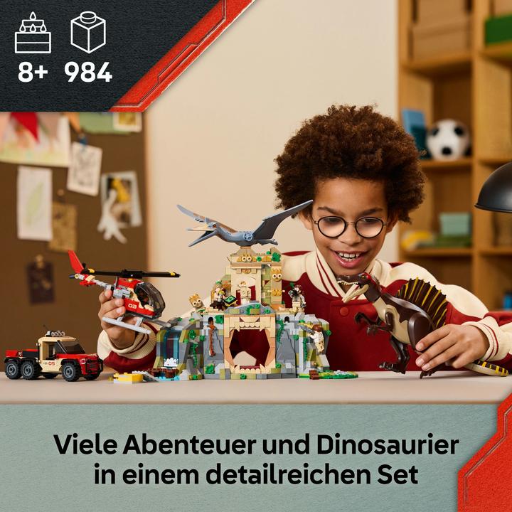 Actual product image LEGO Spinosaurier & Quetzalcoatlus: Hubschrauber-Einsatz (76976, LEGO DC)