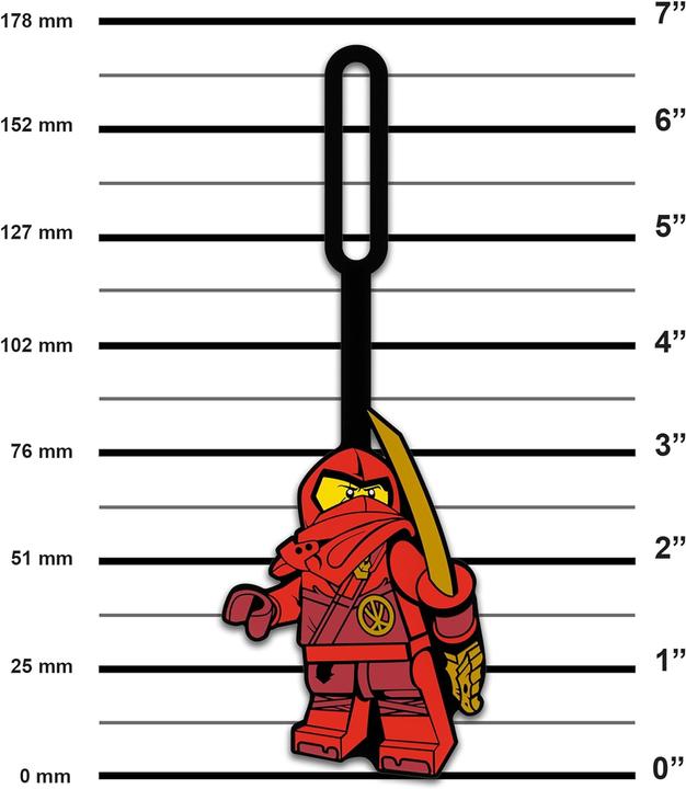 Actual product image LEGO Ninjago silicon Bag Tag - Kai 9 cm (Locks & Trailers)