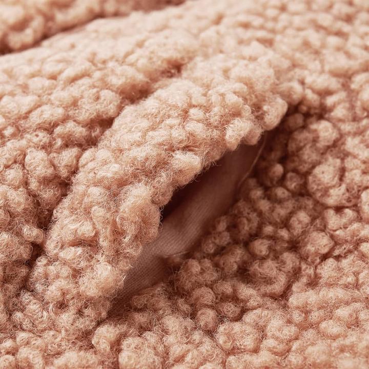 Immagine prodotto VidaXL Giacca con cappuccio per bambini Teddy in pelliccia sintetica cognac chiaro (116)