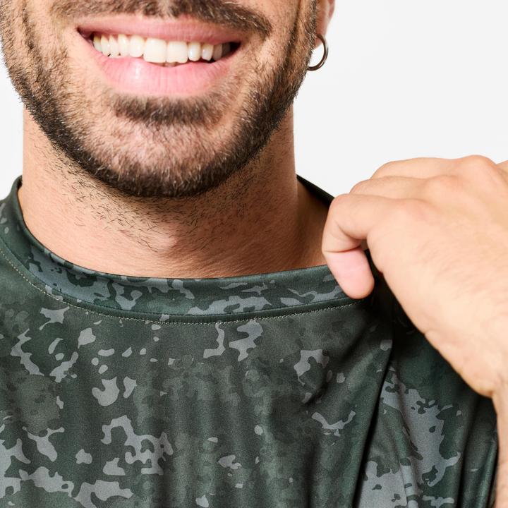 Actual product image Domyos T-Shirt Herren Rundhalsausschnitt atmungsaktiv - khaki (XXL)