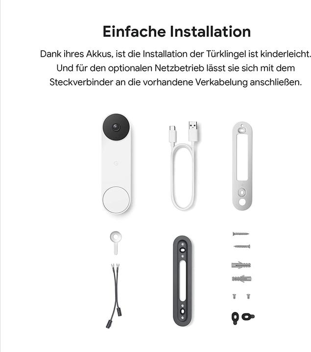 Actual product image Google Nest Doorbell (Bluetooth Low Energy, Wireless)