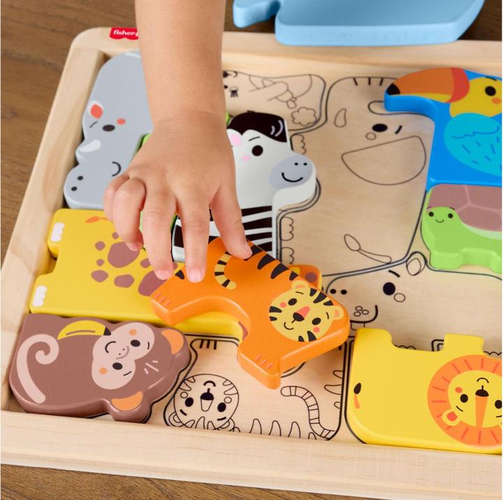 Actual product image Fisher-Price 2-in-1 Tierwelt aus Holz (13 pieces)