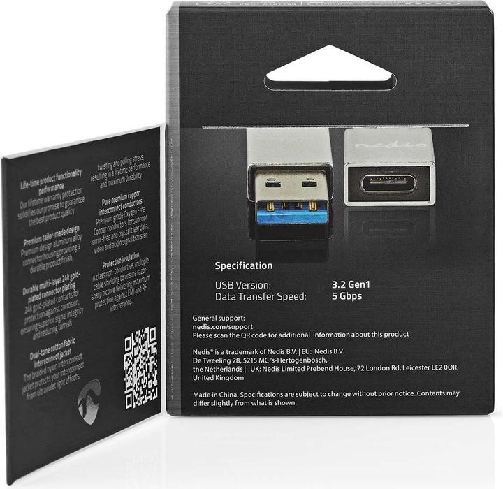 Produktbild Nedis USB-A to USB-C Adapter (USB-A, USB Typ C)