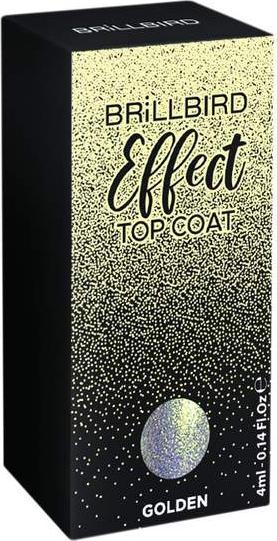Immagine prodotto BrillBird Effetto Top Coat - Oro 4ml (Oro, Smalto per unghie effetto gel)