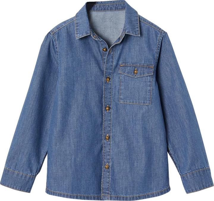Image du produit Vertbaudet Jungen-Hemd aus Light-Denim (128)