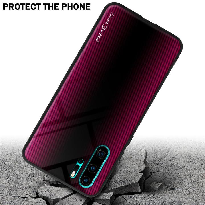 Productafbeelding Cadorabo TPU gestreepte glasplaat (Huawei P30 Pro)