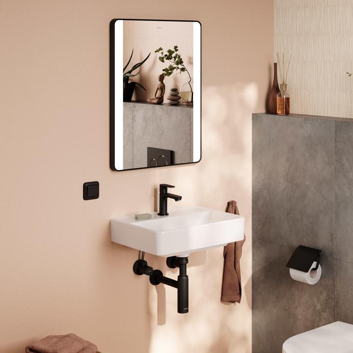 Produktbild hansgrohe Xanuia Q Handwaschbecken, mit Hahnloch, ohne Überlauf, 500x390mm, SmartClean, weiss