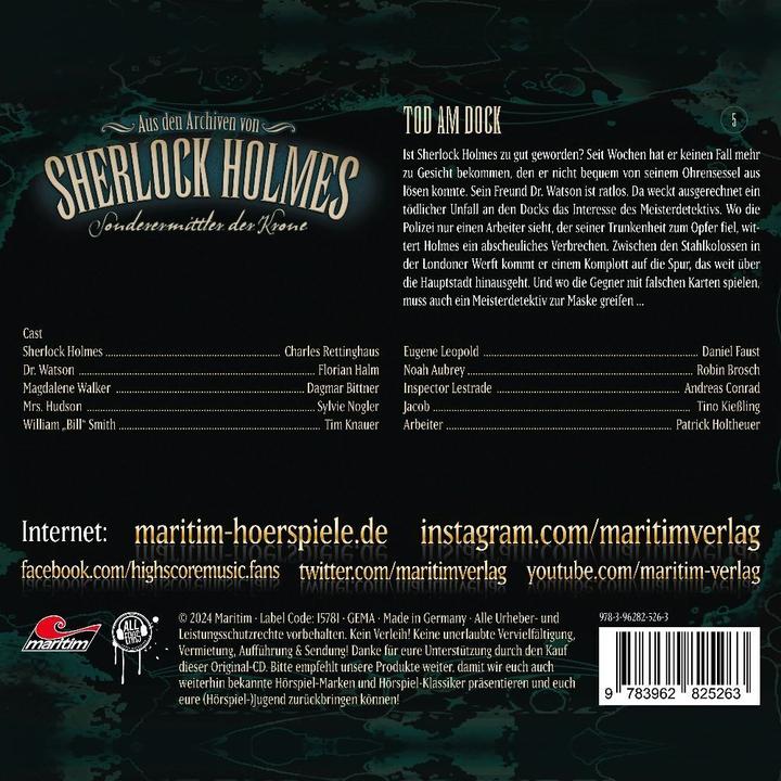 Actual product image Death on the dock (Dagmar Bittner, Charles Rettinghaus, Florian Halm, German)