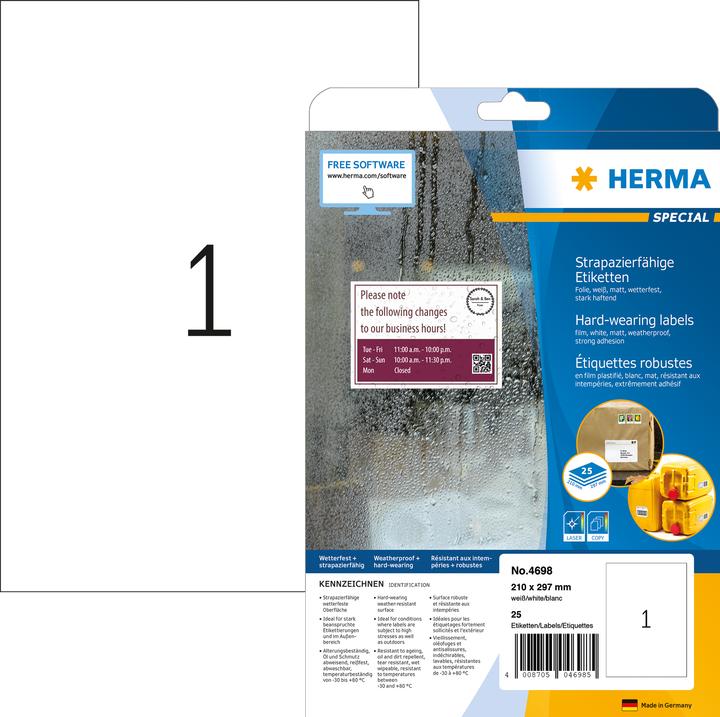 Immagine prodotto HERMA Etichette resistenti alle intemperie A4