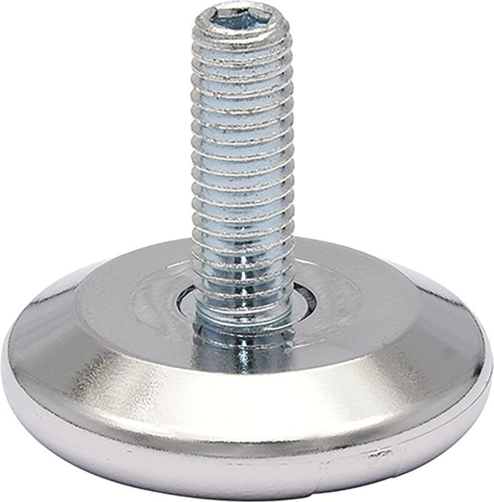 Werkstarck Piede reg. c. piat. fissa cromo, M10x25 (1 Pezzo/i)