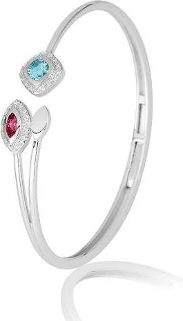 Breuning ARMREIF - ED.TOP.HELL/E.ROSA TURMALIN/Brill. 0,24 Ct. H/si (750/18 K Gold)