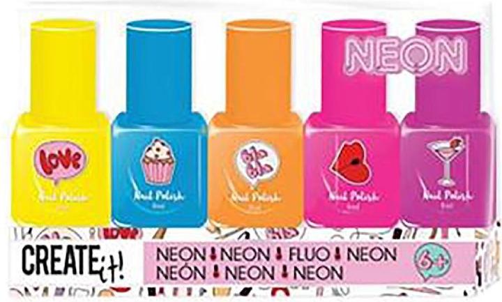 Produktbild Create It! Nagellak Neon 5-Pack In Disp.