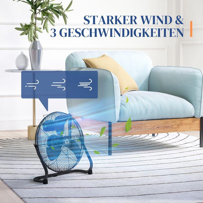 Produktbild Swisshandel24 Tischventilator Elektrischer Ventilator mit 4 Geschwindigkeitsstufen, Schwarz (65.32 dB)
