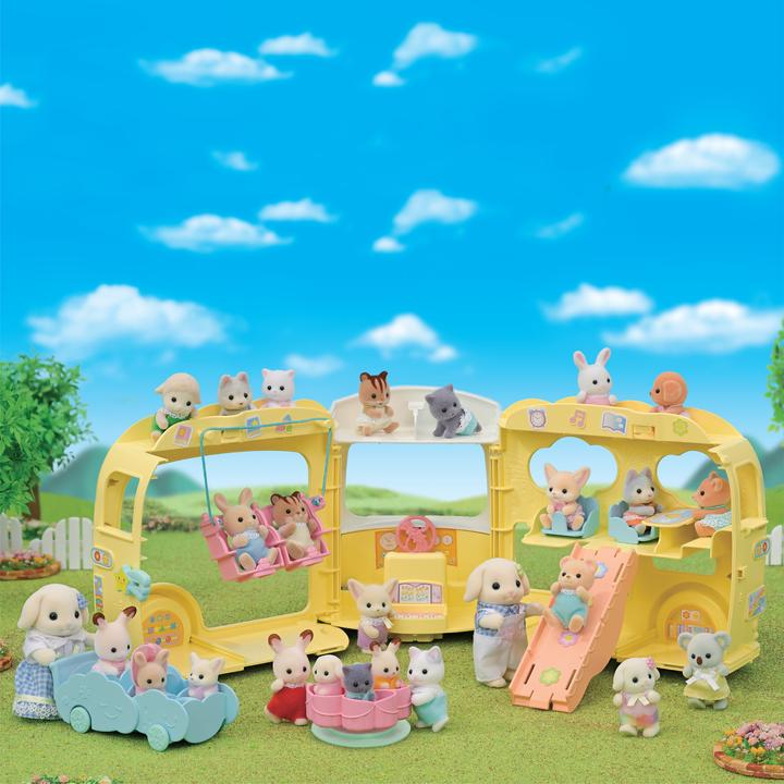 Actual product image Sylvanian Families Rainbow Fun Nursery Bus