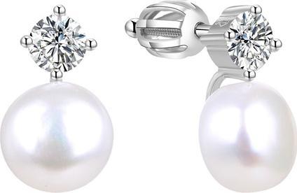 Beneto Silver earrings with real pearl TAGUP1649PS (L)