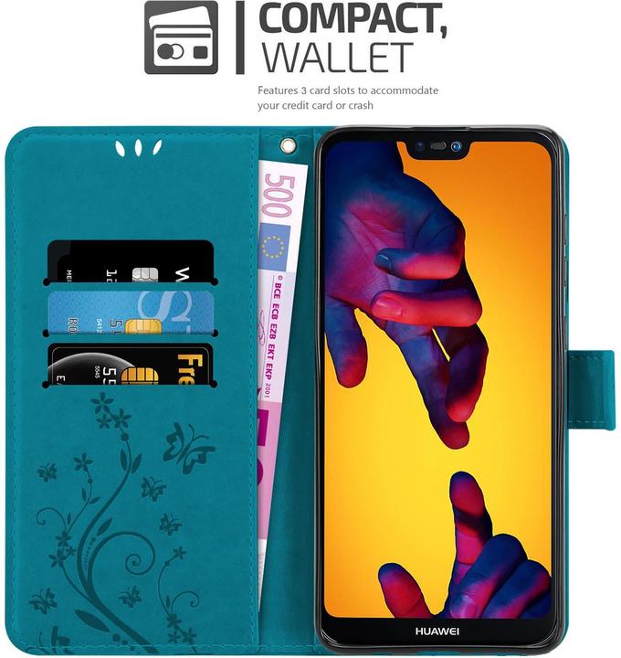 Produktbild Cadorabo Flower Book Hülle (Huawei Nova 3E)