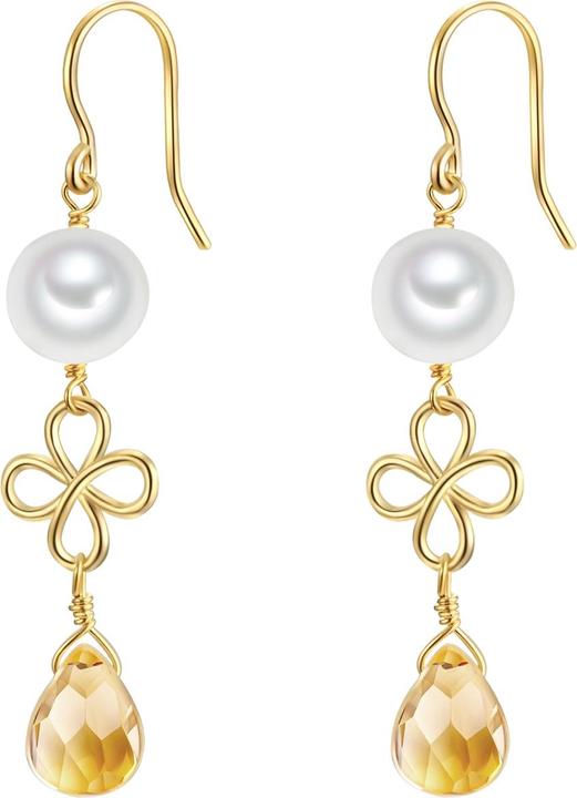 Immagine prodotto Valero Pearls Donna Argento Sterling Vetro Perla d'acqua dolce coltivata Oro Giallo - 28643 (Argento)