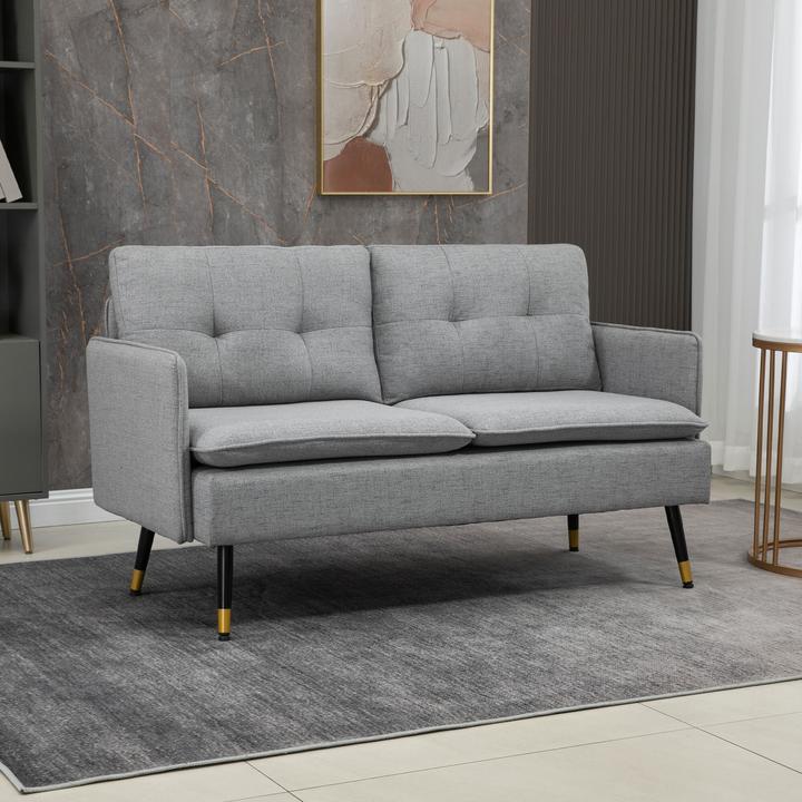 Produktbild Homcom Zweisitzer Sofa mit Rücken- und Sitzkissen (2-Sitzer)