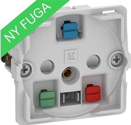 Produktbild LK FUGA®-Steckdose 2-polig mit Erde 1 Modul, ohne Abdeckung.