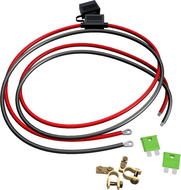 Produktbild Offgridtec 1,5m 4mm² Batteriekabel M8 mit Flachsicherungshalter, 30A Sicherung und Polklemmen