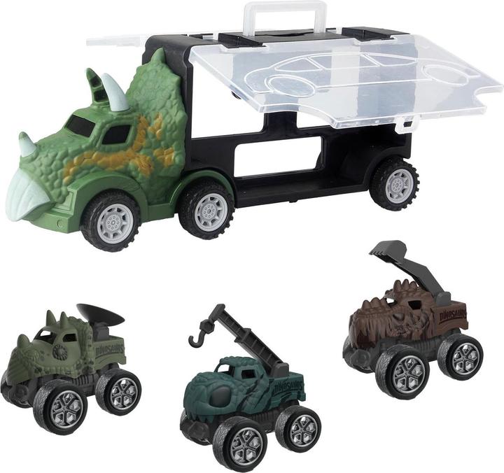 HUB Holland Dino transporter with monster trucks