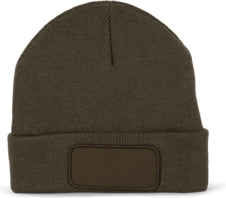 Actual product image K-up Beanie with patch and thinsulate lining
