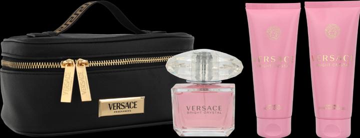 Actual product image Versace Bright Crystal Christmas 2024 Eau de Toilette / BShower Gel / Body Lotion / Case (Fragrance set)