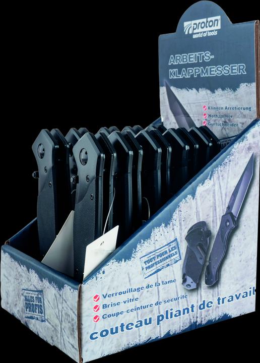 Produktbild Proton Arbeitsmesser schwarz mit 83 mm langer Klinge