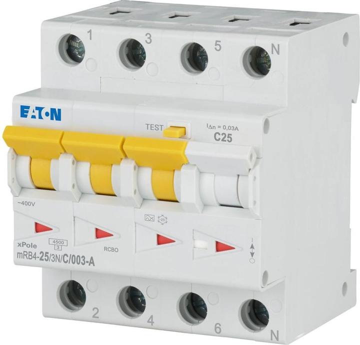 Eaton MOE mRB4-25/3N/C/003-A Interruttore Fi/LS 25A C-Char 30mA
