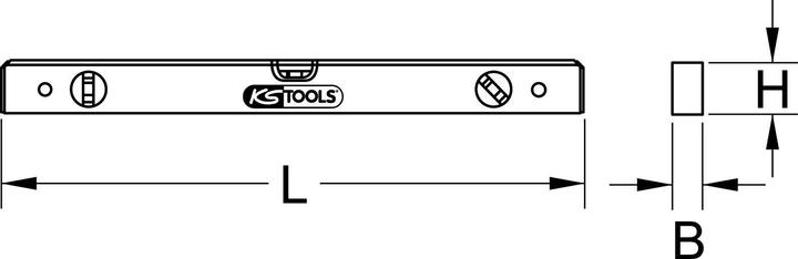 Produktbild KS Tools Aluminiumprofil-Wasserwaage (60 cm)