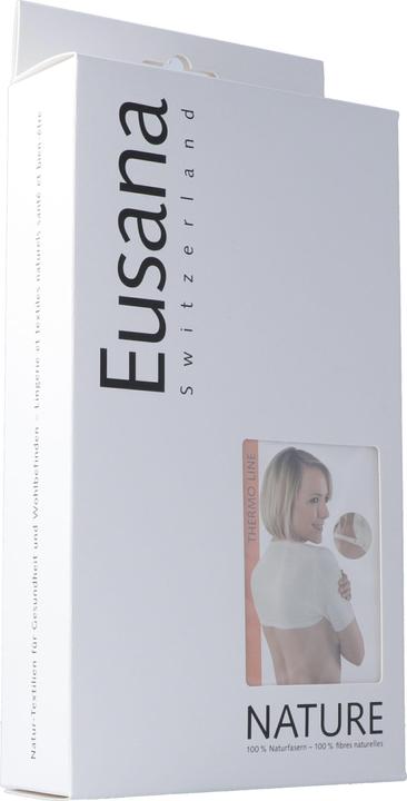 Actual product image Eusana Shoulder warmer double knitted with strap ivoire (XL)