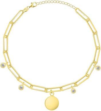 Brilio Silver - Decent Gold Plated Stone Bracelet BRC137Y