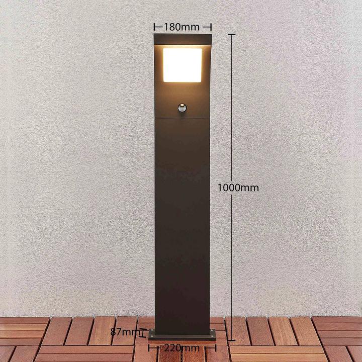 Produktbild Arcchio Advik Aussen Garten Leuchte w/Sensor H100 Graphite (760 lm, IP54)