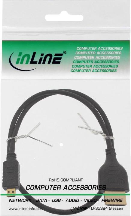 Image du produit InLine HDMI (Typ A) — micro HDMI (Typ D) (0.30 m, HDMI)