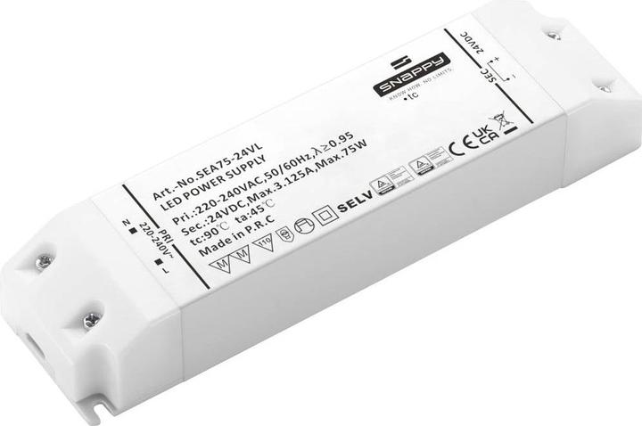 Image du produit Dehner Elektronik SEA 75-24VL Pilote pour LED à tension constante 75 W 3.12 A 24 V/DC