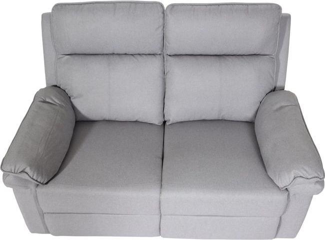 Produktbild Mendler 2er Kinosessel HWC-L94, Liegefunktion Nosagfederung Stoff/Textil - hellgrau