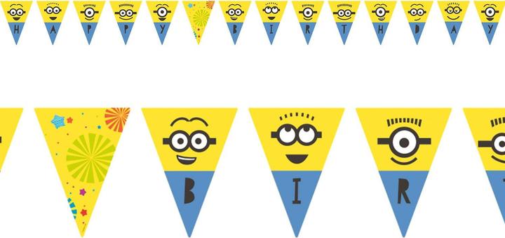 Produktbild Amscan Minions Geburtstagsgirlande