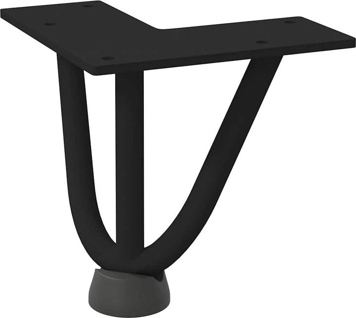 Actual product image VidaXL Hairpin legs 4 pcs. black 10 cm solid steel Hairpin table leg
