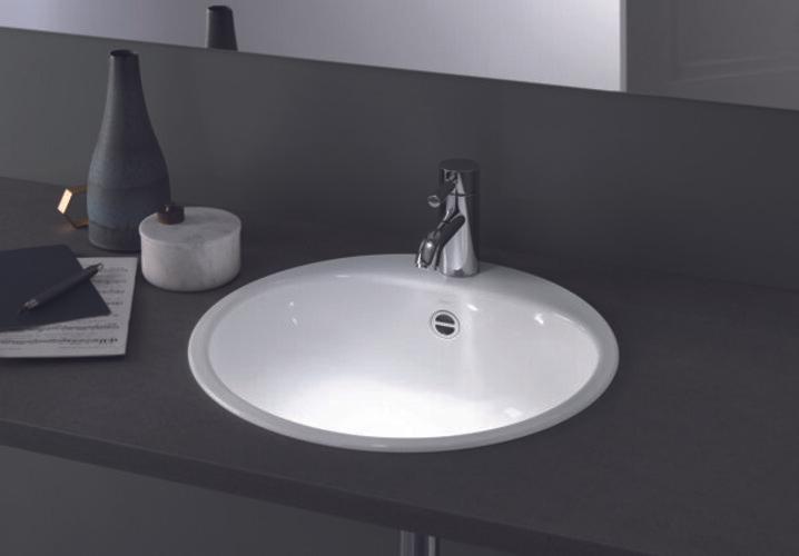 Actual product image Alape built-in basin EW 3.2, round Ø 47,5cm, 2018000000, white (500 mm, 495 mm)