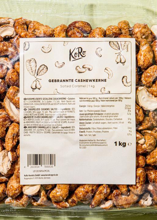 Produktbild KoRo Karamellisierte gesalzene Cashewkerne (1000 g)