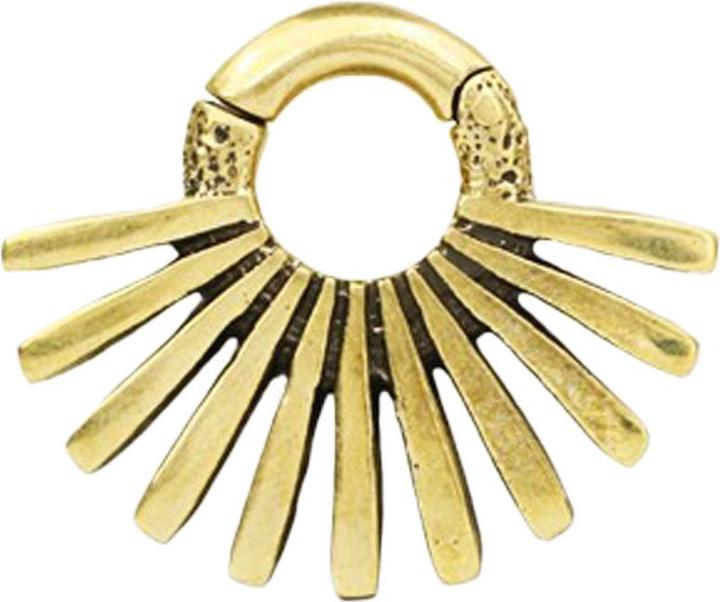 Produktbild Star Piercing Ohrgewicht klappbar vergoldet Sonne (Messing)