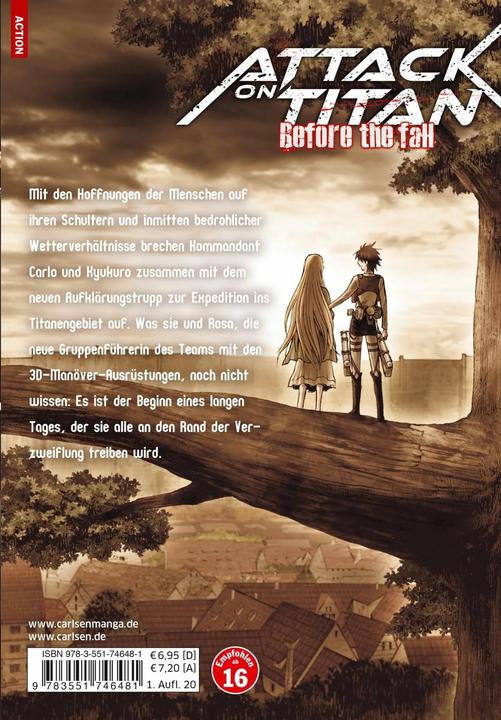 Produktbild Attack on Titan - Before the Fall 16 (Deutsch, Hajime Isayama, 2020)