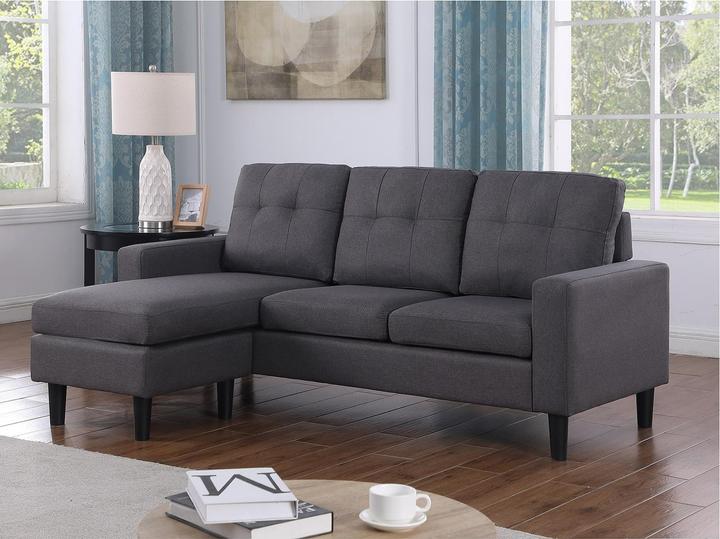Produktbild HTI-Living Polstercouch mit variabler Ottomane Reva Grau (Ecksofa)