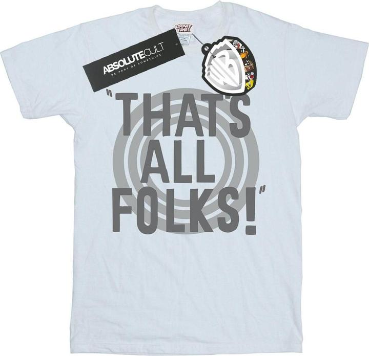 Looney Tunes That's All Folks Text TShirt (XL)