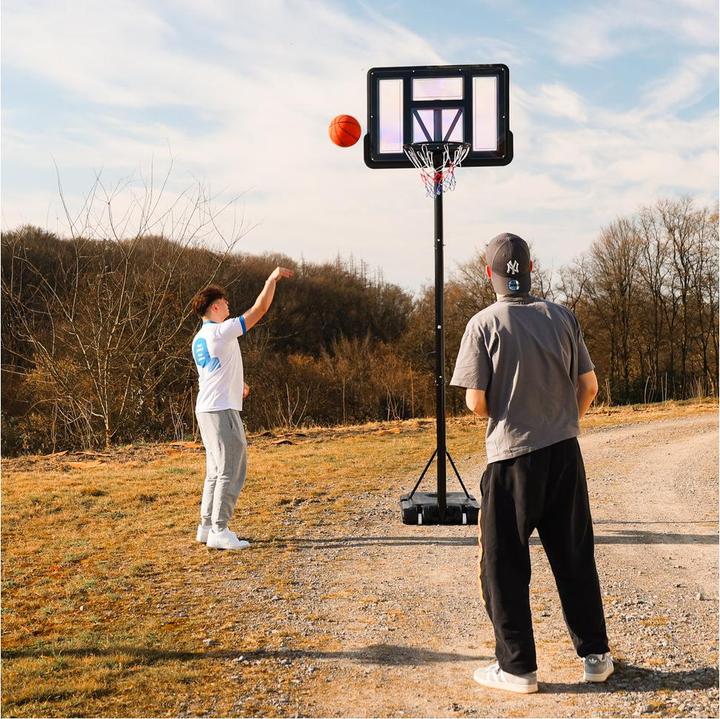 Produktbild Dönges Basketballkorb, höhenverstellbar 2,3m - 3,05m, mit Ball und Luftpumpe