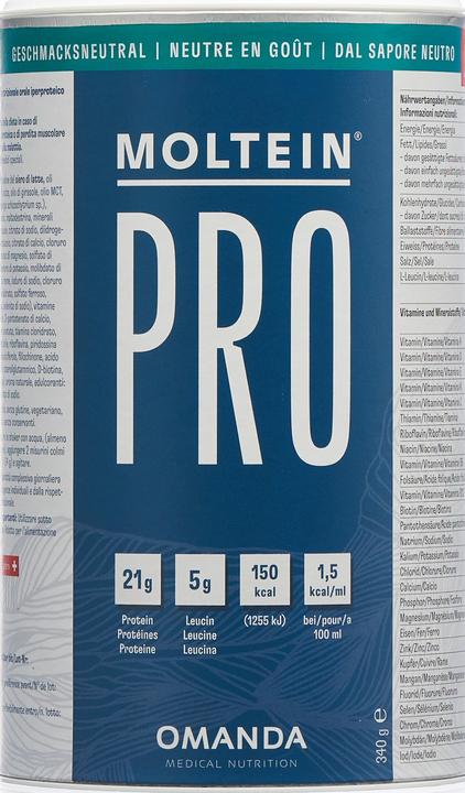 Nährwerte und Zutaten Moltein Pro 1.5 Neutral (340g) (Neutral, 1 Stk., 340 g)