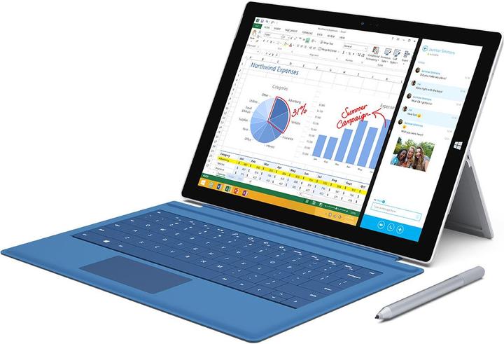 Actual product image Microsoft Surface Pro 3, 128GB SSD (12", Intel Core i5-4300U, 4 GB, 128 GB)